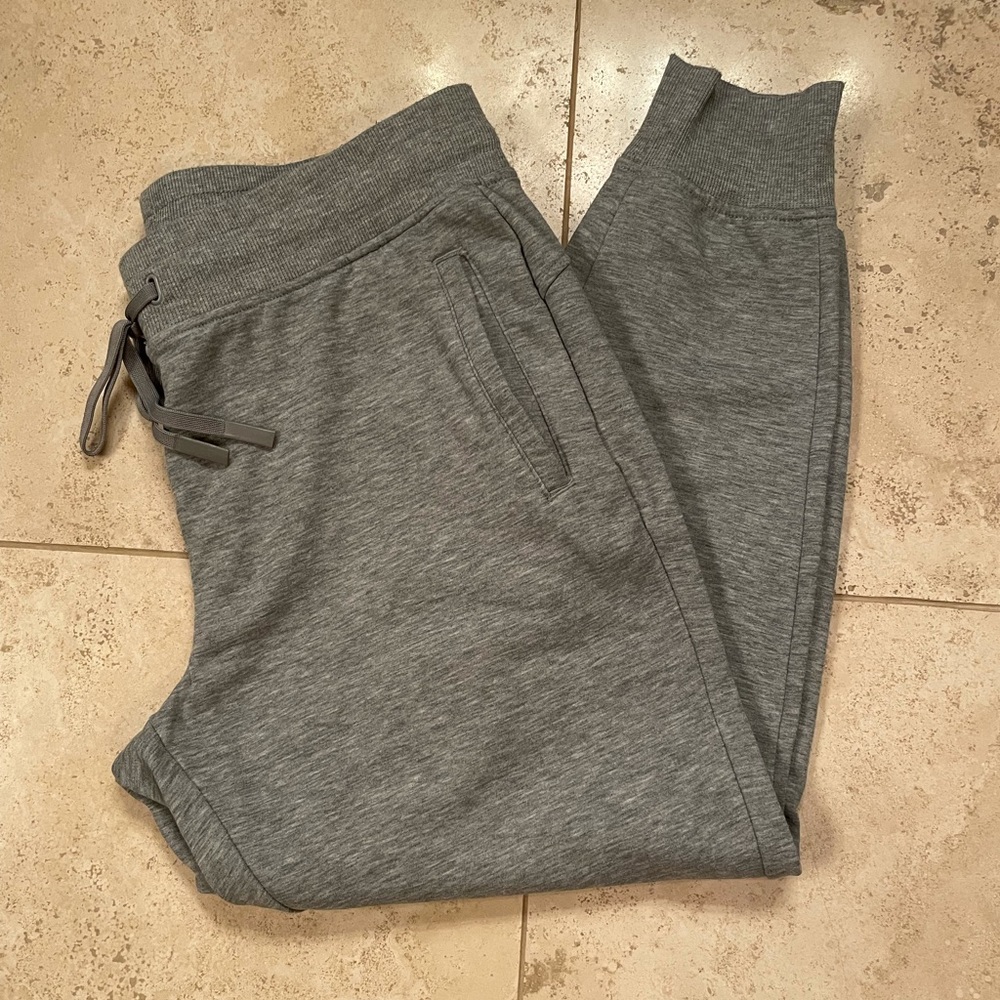 Gray fleece joggers
